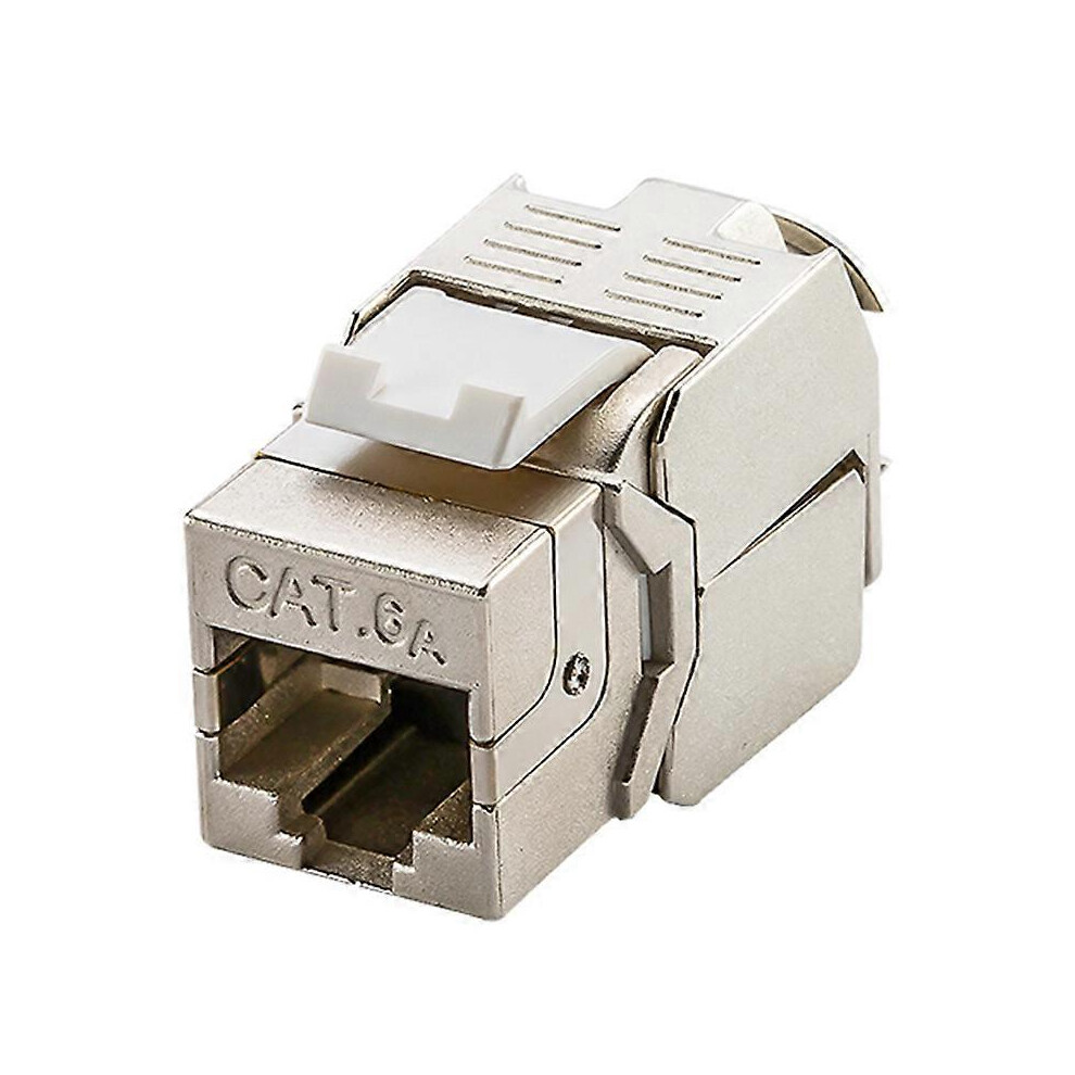 (As show, One size) Lan RJ45 Toolless Keystone Cat5e/6/6A Network Connector Module Full Shielded RJ 45 Socket To LSA Toolfree Termination Adapter
