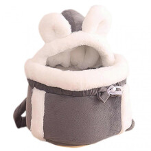 (M, Grey) Pet Carrier Bag Cute Pets Backpack for Outdoor Travel