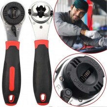 (Blister Pack) Adjustables Ratchet Wrench Portable High Hardness Repair Tool for Screw Tightening