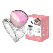 (Pink) 12 Modes Automatic Breast Pump Rechargeable Breast Milk Collectors for Mother