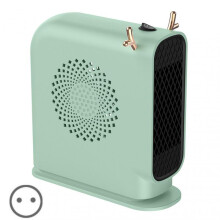 (EU plug, Green) Small Desktop Electric Heaters Multi-Purpose Safety Warm Heaters for Living Room Home
