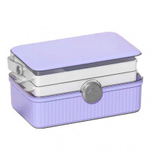 (Gray Smoked Purple) Household Medicine Storage Box with Multi Layer Durable Large Capacity Finishing Box for Living Room Home