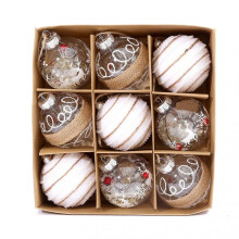 (4) Christmas Indoors Party Gift Ball Glitter Fashionable Indoors Pendant for Bedroom
