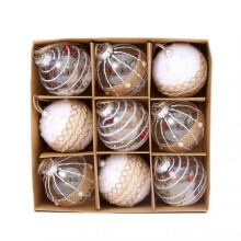 (2) Christmas Indoors Party Gift Ball Glitter Fashionable Indoors Pendant for Bedroom