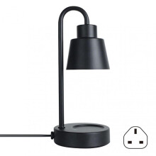 (UK plug, Black) Retro Desktop Diffuser Lamp for Melting Candle Plug-In Modern Dimmable Lamp for Living Room Home