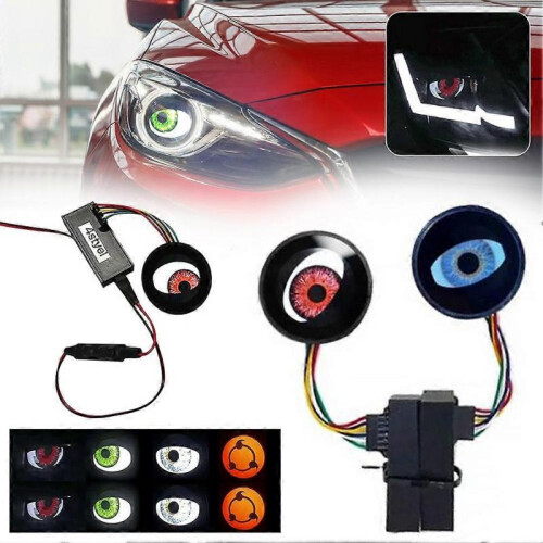 (1pcs, 4 style function) Led Dynamics Devil Eye Car 12v Headlights LED Automotive Headlight Bulbs for Universal Car Motorcycle 2