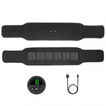 Smart Fitness Massage Belt USB Charging Abdominal Body Slimming Belt Adjustable Abdomen Muscle Stimulator