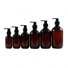 (6PCS, Brown) 6Pcs Empty Shampoo Bottle for Travel Portable Refillable Shampoo Conditioner Dispenser Bottles Home