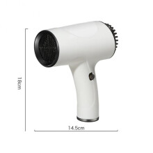 (US, Black) Universal Rechargeable Hair Dryer Multifunctional Low Noise Hair Dryer for Women Men