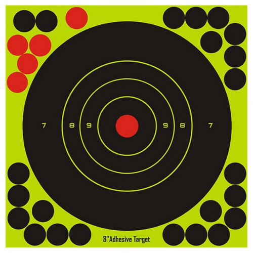 50pcs 8" Adhesive Paper Targets Stickers Fluorescent Airsofts Training Patch for Archerys Bows
