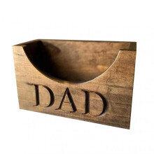 (Khaki) Dad Wooden Hat Holder Personalized Baseball Hat Storage Shelf Father's Day Gift