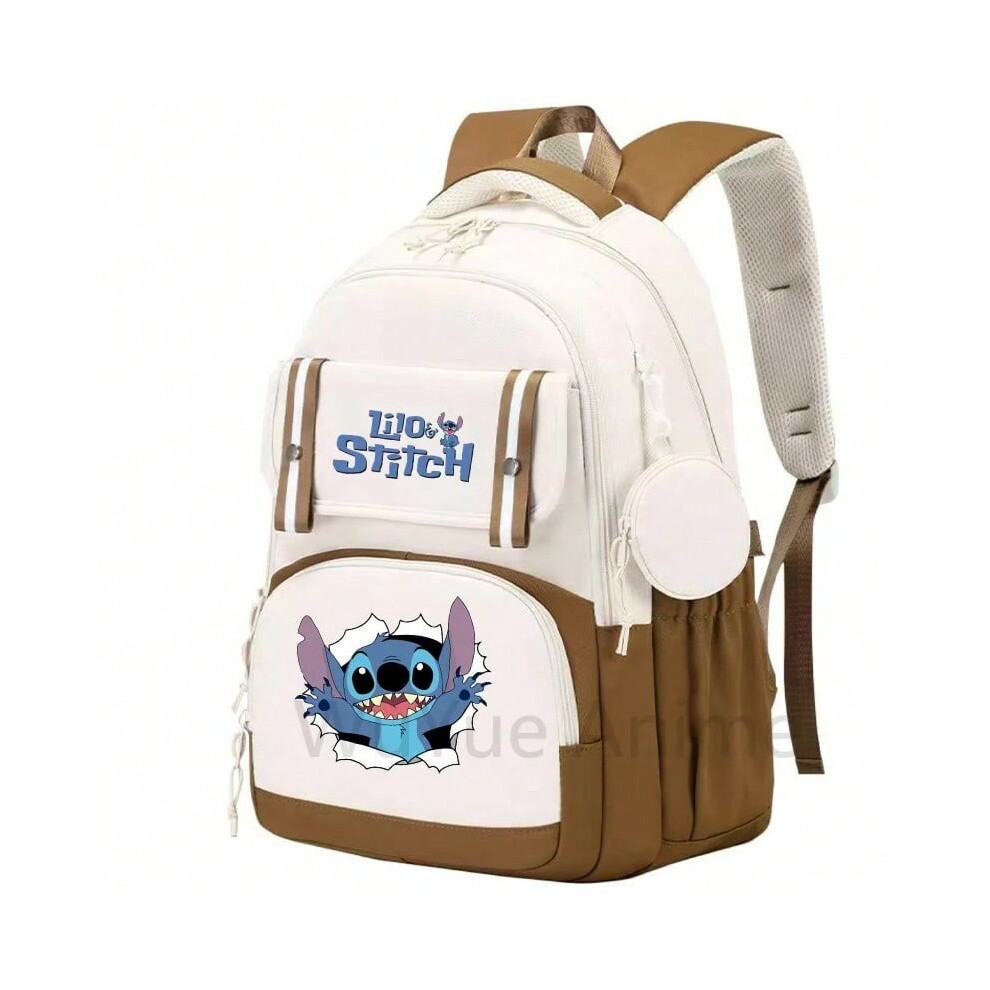 (5741633) Anime Lilo Stitch Backpack Large Capacity Bookbag for Boy Girl Men Women Leisure Waterproof Laptop Travel Bag Kid Gift Mochila