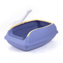 Pet Semi-Enclosed Litter Box Anti-splashing High-sided Litter Box for Home Indoor