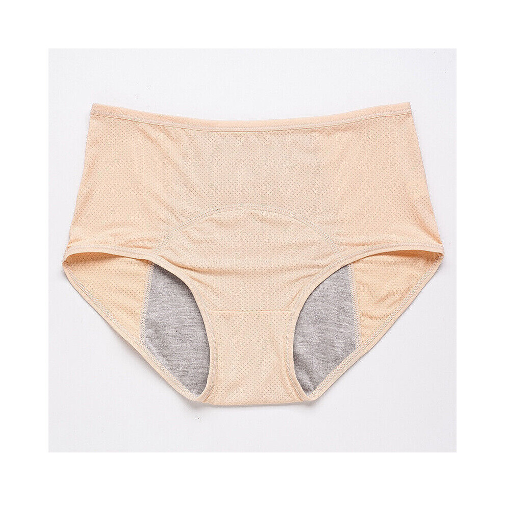 (Skin, 5XL) 5Pcs Leakproof Underwear Women Incontinence Leak Proof Protective Pant New