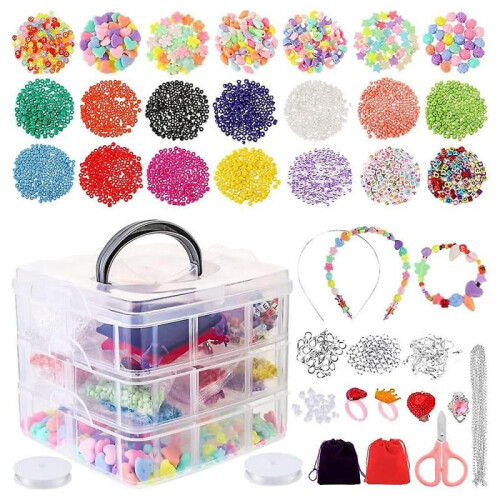 DIY Jewelry Making Tools with Storage Box Multifunctional Portable Beaded Materials for Glasses Decorating 1