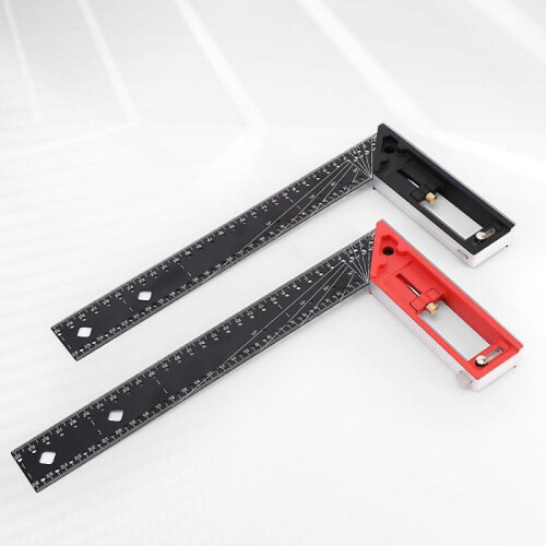 (Red) 45 90Angle Multi-Angle Measuring Ruler High Strength Durable L-Ruler for Craftsmen 2