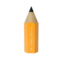 (Yellow) Pencil Shape Pencil Bucket Washable Durable Pencils Storage Box for Dressing Table