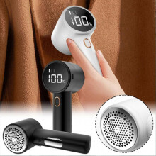 (Black) Electric Lint Remover Powerful Clothes Ball Fluff Fabric Shaver for Home Bedroom Living Room