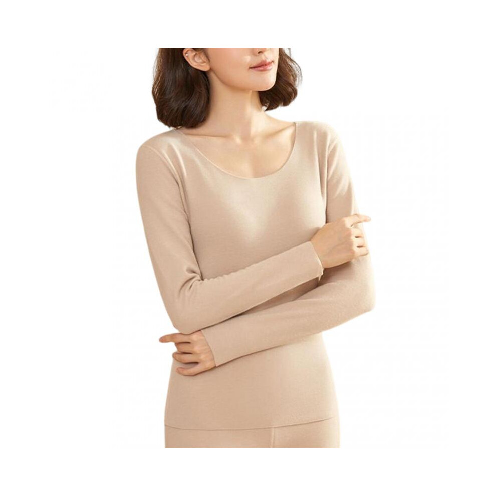 (M,Female Skin Color)Thermal Underwear men Winter Women Long Johns sets fleece keep warm in cold weat