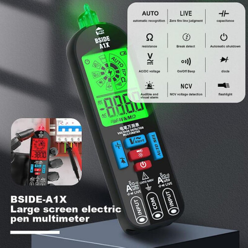 Anti-burn Electric Digital Multimeter Non-contact Portable Voltage Detect Tester 1