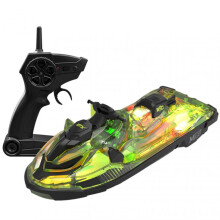 (Green Motorcycle) Children Remote Control Motor Boat Toy 2.4G Remote Control Racing Boat Small Speedboat