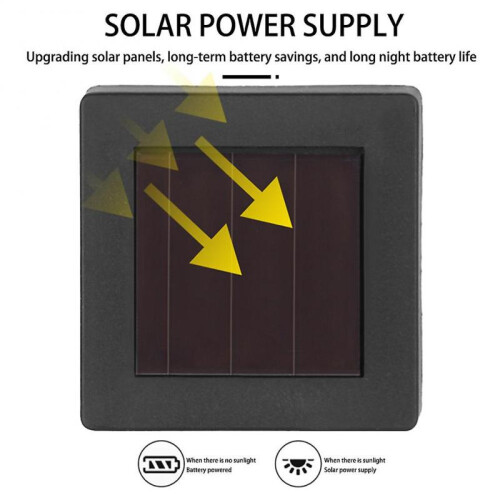 (White Light) Simple Squared Solar Powered Ground Light Household Yard Arrangement Light for Courtyards 2