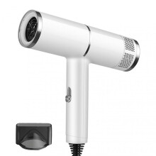 (EU plug, White) High-Powered Lightweight Hairdryer Fast Dry Hot and Cold Wind Hair Dryer for Hair Salon