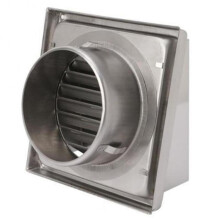 (125, Silver) 10CM/12.5CM Stainless Steel Wall Air Outlet Heat Resistant Ducting Ventilation Cover