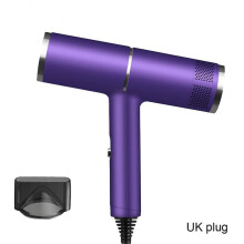 (UK plug, Purple) High-Powered Lightweight Hairdryer Fast Dry Hot and Cold Wind Hair Dryer for Hair Salon