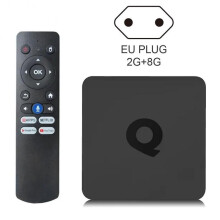 (EU, 2G8G) Smart Androids 10 TV Box with Remotes High-Definition High-Gain Medias Player for Bedroom Living Room