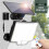 Bright Light Remote Control Solar Wall Light Waterproof Solar Panel Split Light Decor for Balcony Home 2