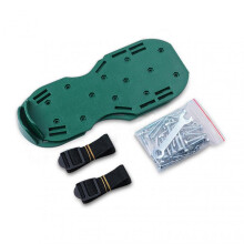 (Green)1 Pair Garden Soils Aerator Shoes Heavy Duty Grasses Spiked Sandals for All Type Soils