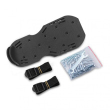 (Black) 1 Pair Garden Soils Aerator Shoes Heavy Duty Grasses Spiked Sandals for All Type Soils