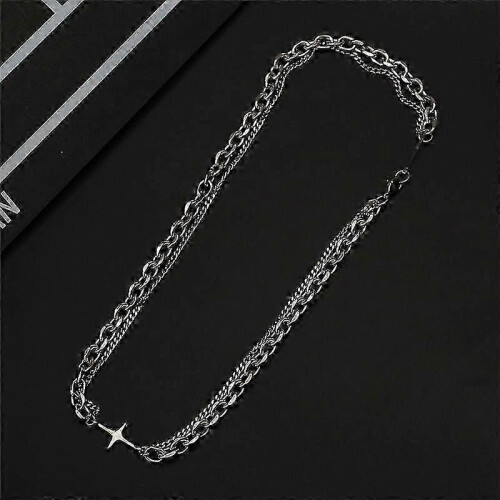 Men's & Women's Layered Patchwork Necklaces 2