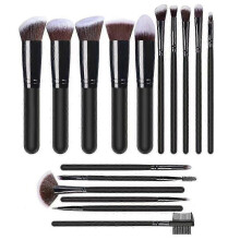 (black) 16 Pcs Travel Makeup Brush Set