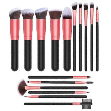 (orange) 16 Pcs Travel Makeup Brush Set