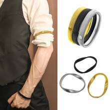 3er-Pack Unisex-Hemdärmel Metall-Armbänder Hold Up Strumpfband elastisch