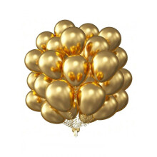 (Gold) 50 Pcs 12 Inch Metal Balloons Purple Pink Rose Gold Silver Gold for Party Wedding Birthday Decor