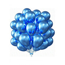 (Blue) 50 Pcs 12 Inch Metal Balloons Purple Pink Rose Gold Silver Gold for Party Wedding Birthday Decor