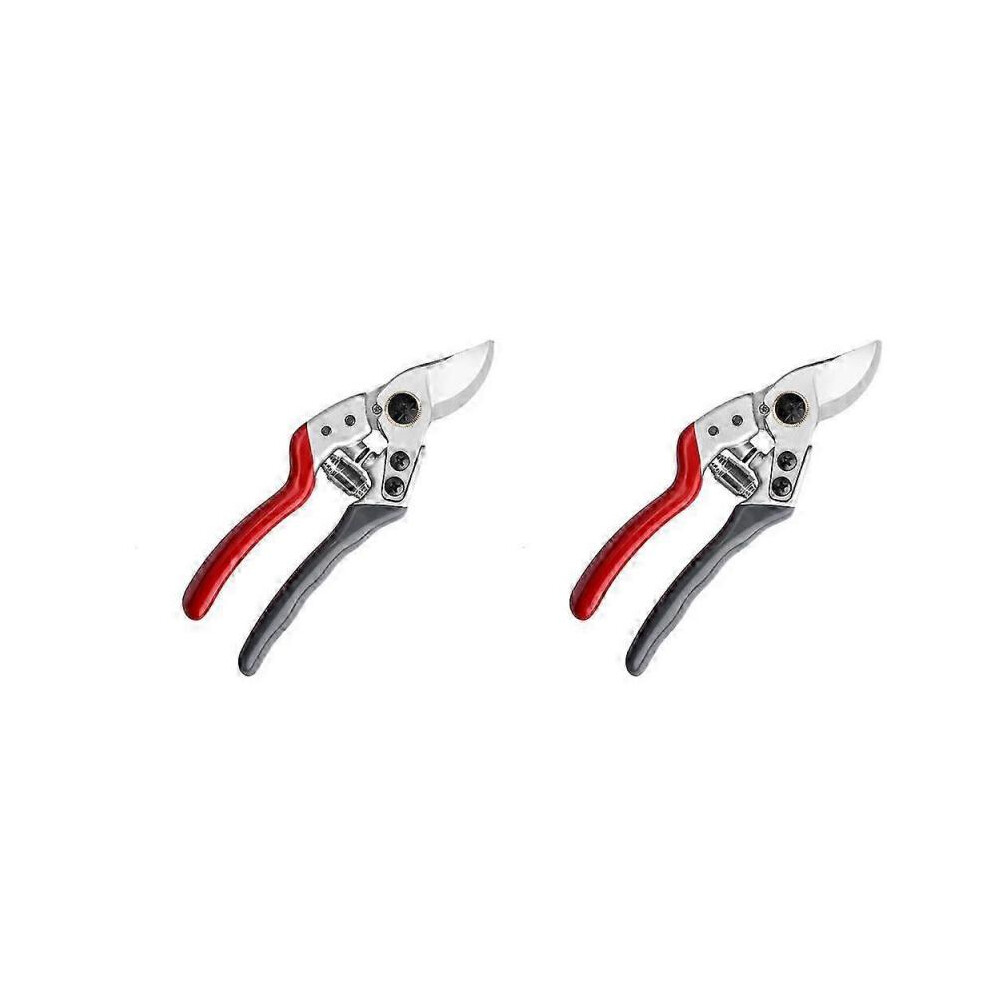 White Head Garden Secateurs - Carbon Steel Bypass Pruner, 2 Pack