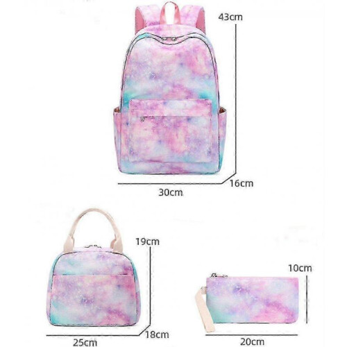 School Backpack Set for Boys & Girls - 3 Pack, Pink 1