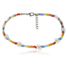 Bohemian Colored Daisy Short Necklace