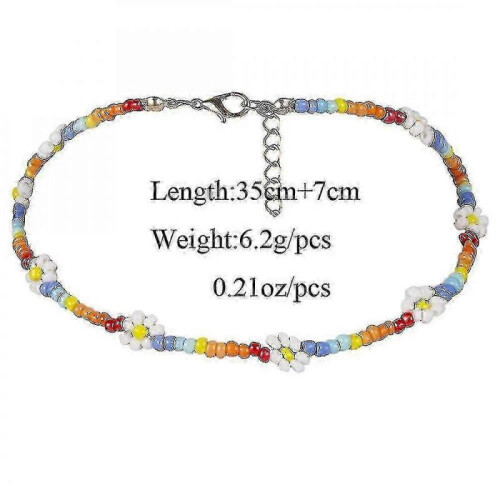 Bohemian Colored Daisy Short Necklace 2