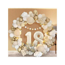99pcs Rose Gold 18th Birthday Balloons Chain Set 32 Inch Foil Number Balloons Decorations for Adult Birthday Party
