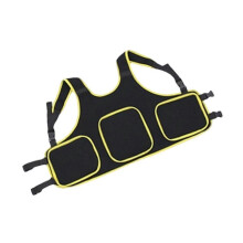 (waist 65cm, Yellow Edge) Kids Motorcycle Vest for Skiing & Bike Riding - Yellow Edge