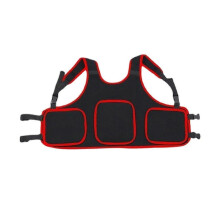(waist 65cm, Red Edge) Kids Motorcycle Vest for Skiing & Bike Riding - Yellow Edge