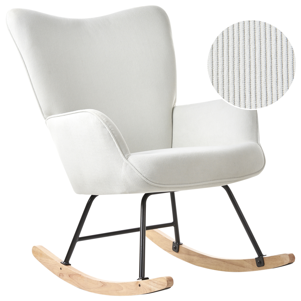 Rocking Chair ARSET Corduroy Off-White