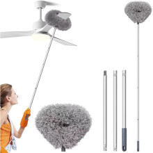 Microfiber Duster With Extension Pole 30" To 100", Bendable High Reach Dustermicrofiber Duster With Extension Pole 30" To 100", Bendable High Reach Du