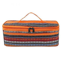 (ORANGE) Picnic Cooler Bag Insulated Strong Market Basket