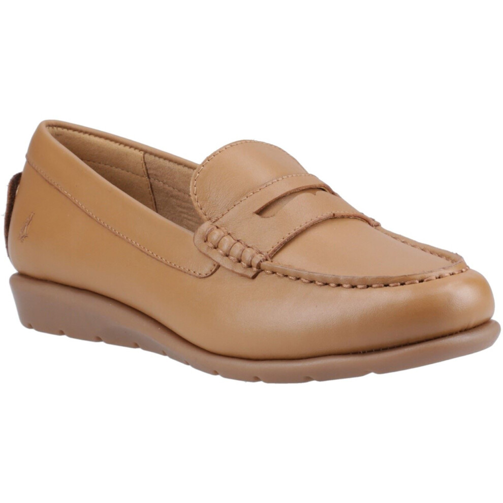 Hush Puppies Women's Brown (, (Adults')) Shelby Leather Tan Loafers Size 7